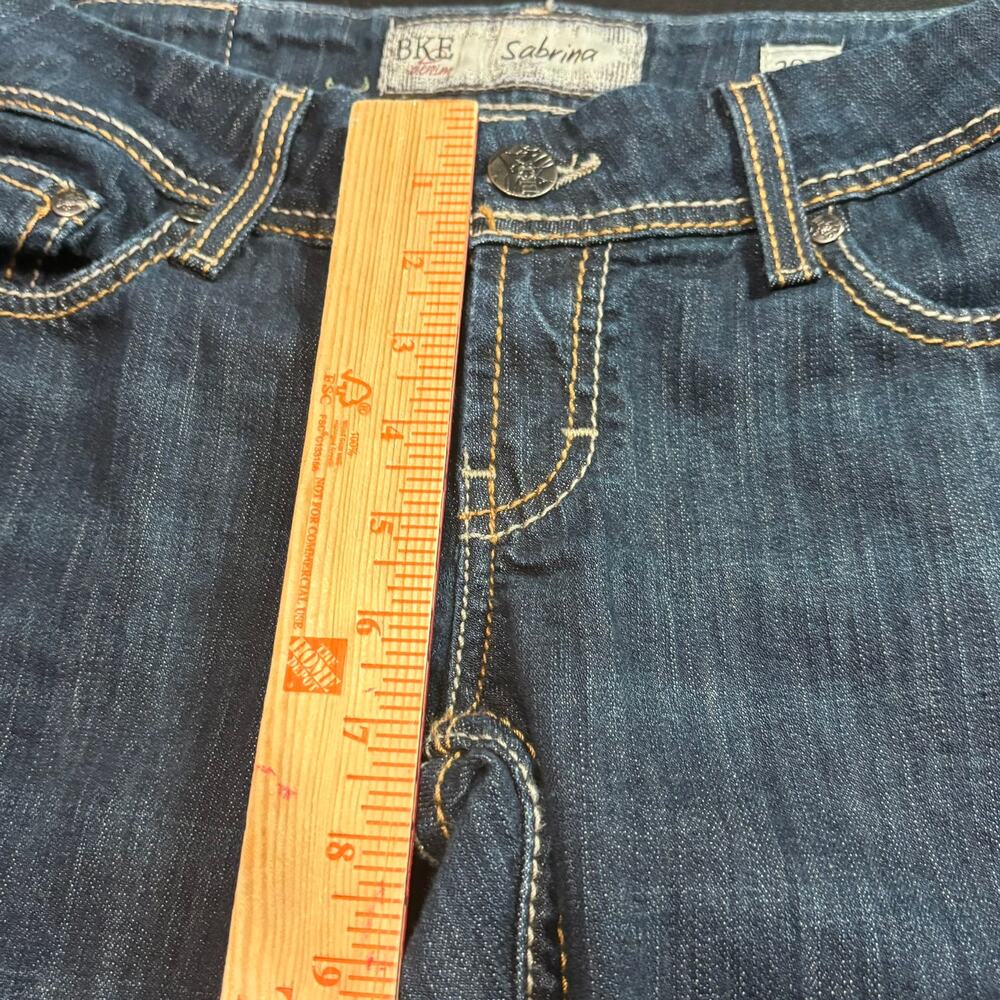 BKE Sabrina Bootcut Jeans Womens 29L Dark Wash Stretch Denim Mid Rise - Picture 5 of 6